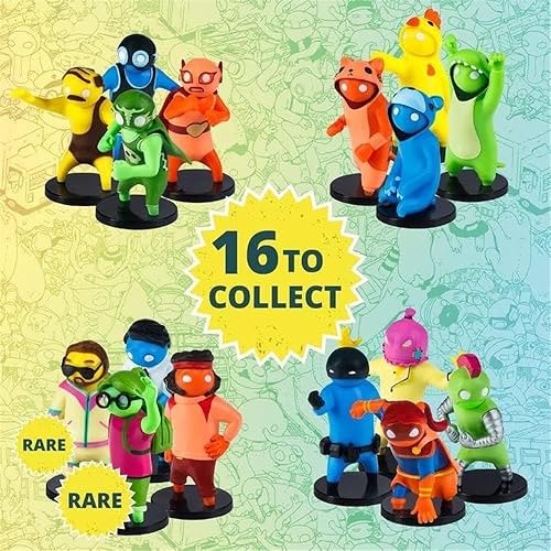 Miniatura 6 de Figuras de acción de Gang Beasts | Paquete de cinco | Figuras de 2.5 pulgadas para niños. Juguetes de superhéroe para niños y niñas. Colecciona 16
