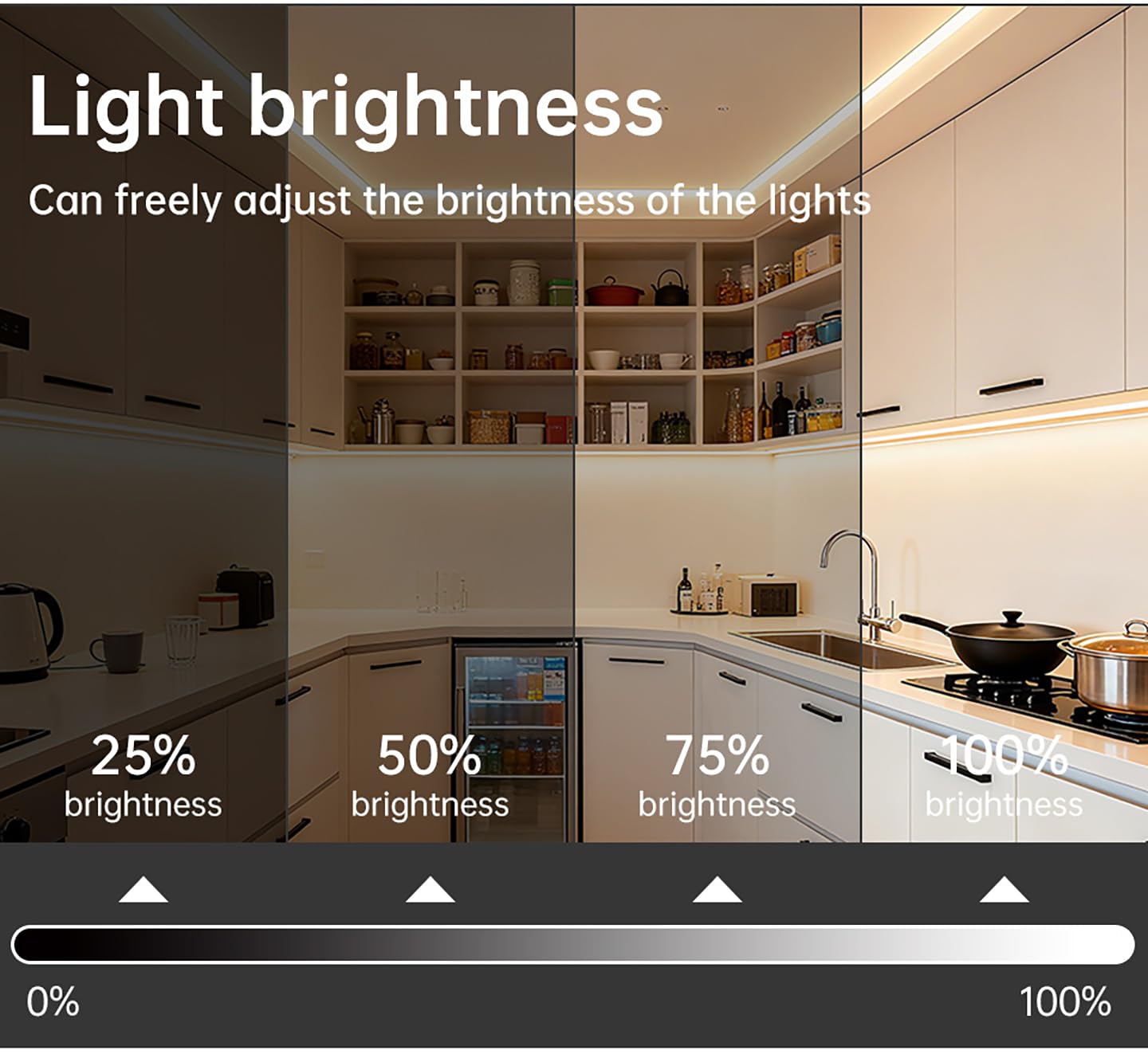Tira LED COB 10m 24V regulable con fuente de alimentación Tira LED 280 LED/m 3000 K blanco cálido Compatible con Alexa Autoadhesiva Iluminación LED COB para armarios escaleras pasillos,4500k,10M
