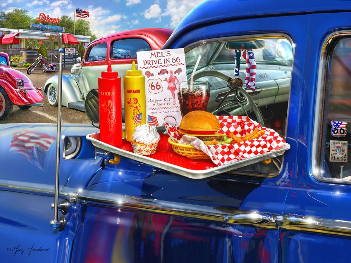Springbok 1000 pezzi puzzle Mel's Drive in - Made in USA - Pezzi unici