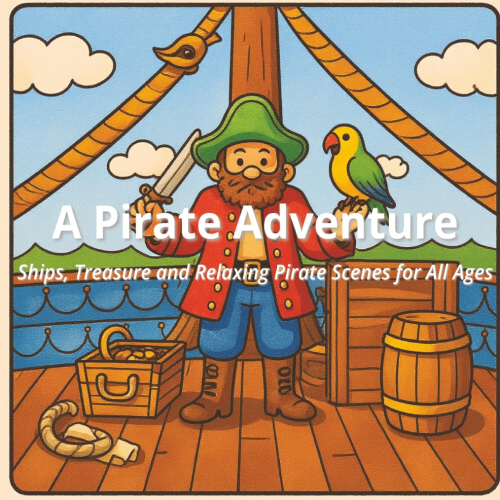 A Pirate Adventure: Ships, Treasure and Relaxing Pirate Scenes for All Ages