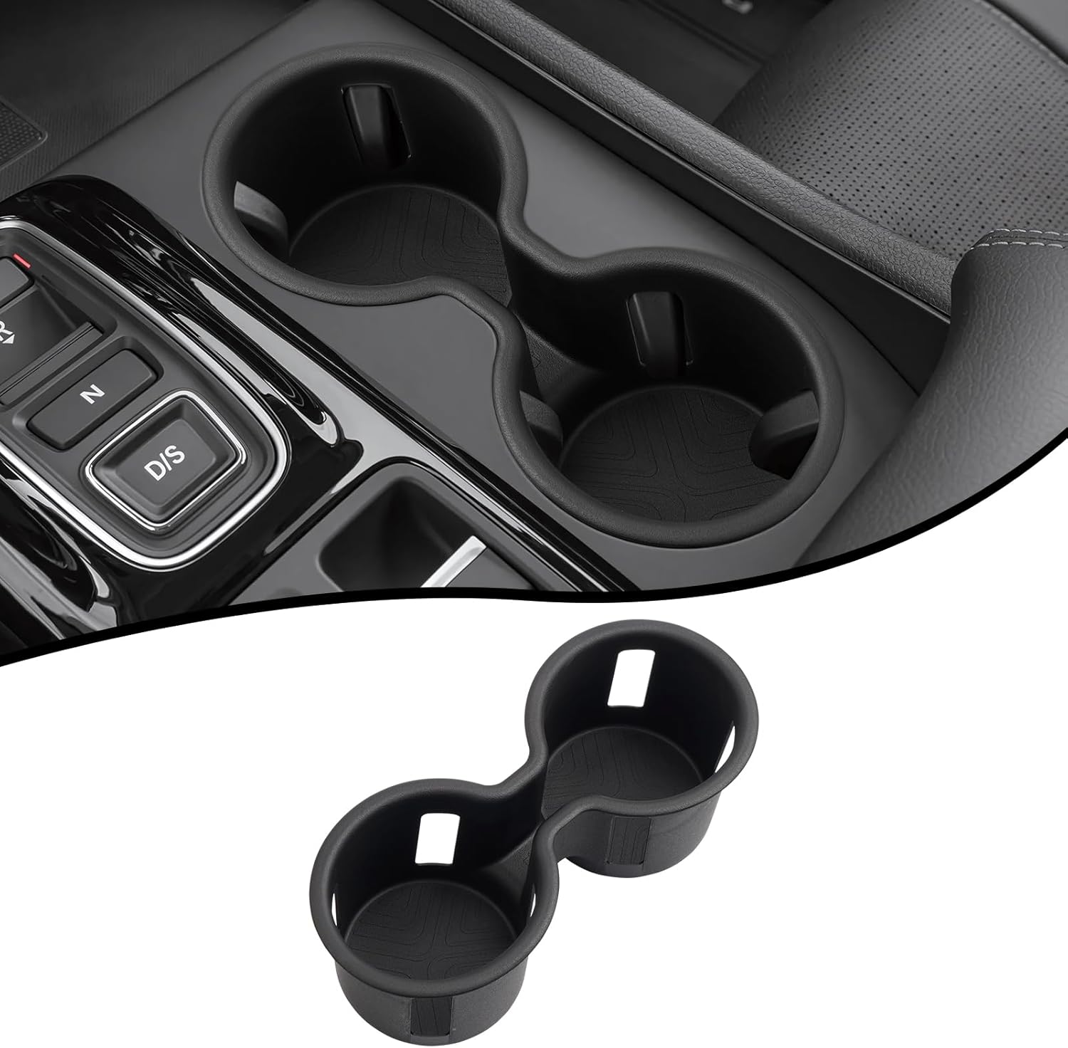 Autorder Car Cup Holder for Honda Pilot 2023-2025/Passport Ridgeline 2024-2025 2026 Accessories Water Cup Holders TPE Durable Cup Holder Insert for Pilot