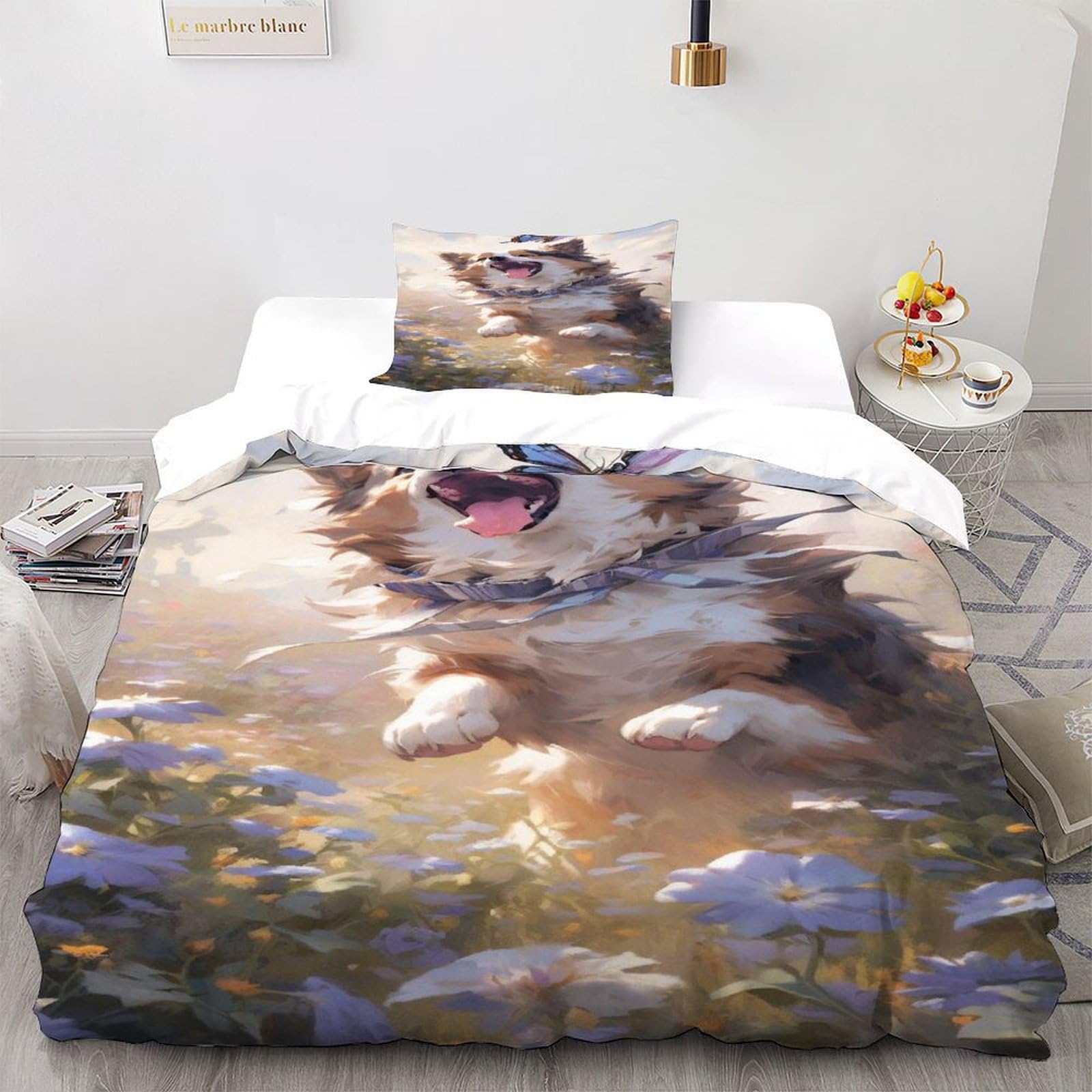 Housse de couette dog 135x200cm pour en finir avec les nuits agitées et transpirantes