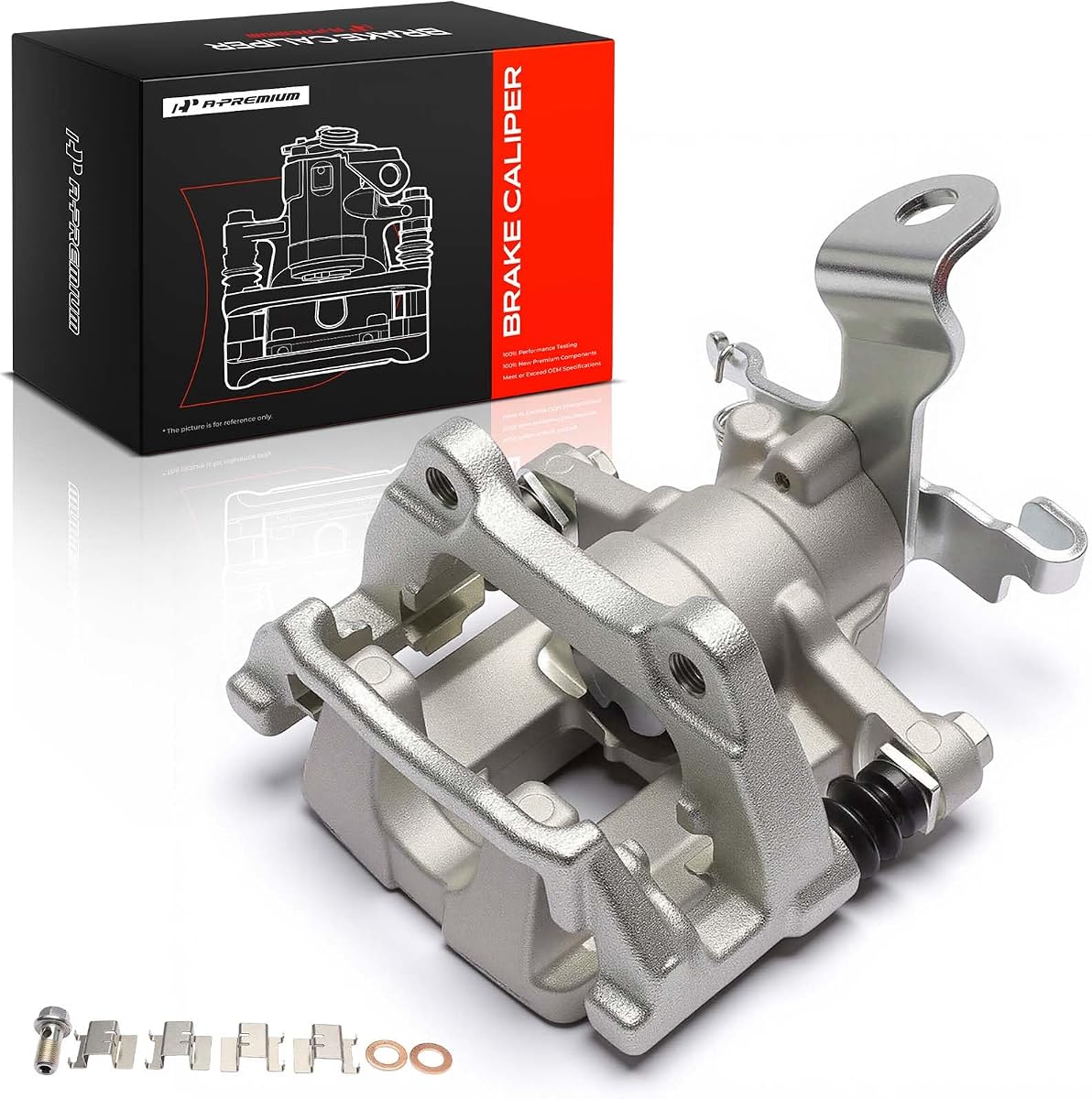 Pinza de freno de disco para pasajero trasero derecho A-Premium con soporte | Compatible con vehículos Nissan - Sentra 2020 2021 2022 2023 2024, 2.0L, resistente a la corrosión, ajuste directo