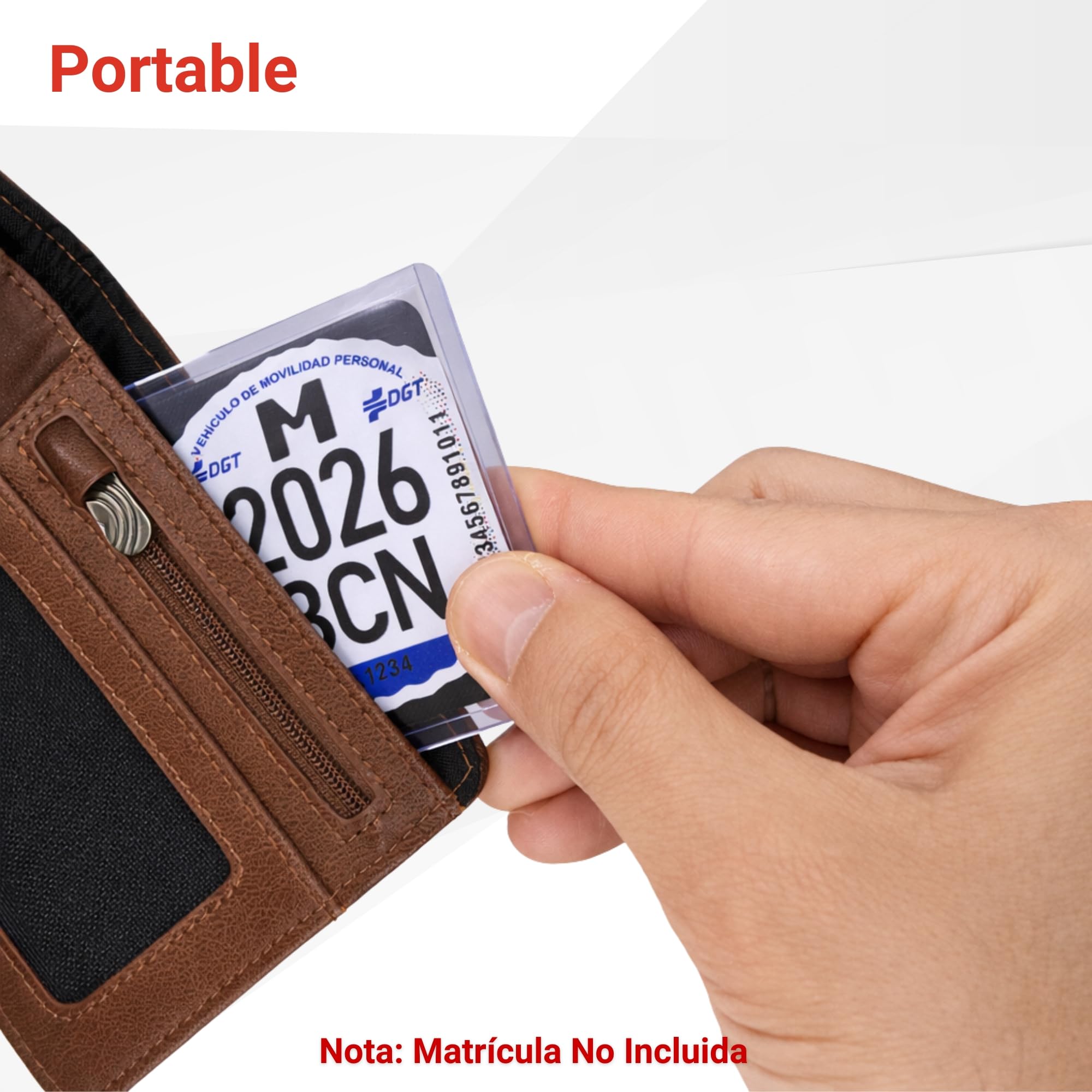Portatarga per Monopattino Elettrico VMP Universale, Supporto Flessibile di Piastra Identificativa con Fissaggio a Vite, Protezione Trasparente Rimovibile, Accessorio per Scooter (Lato Sinistro)