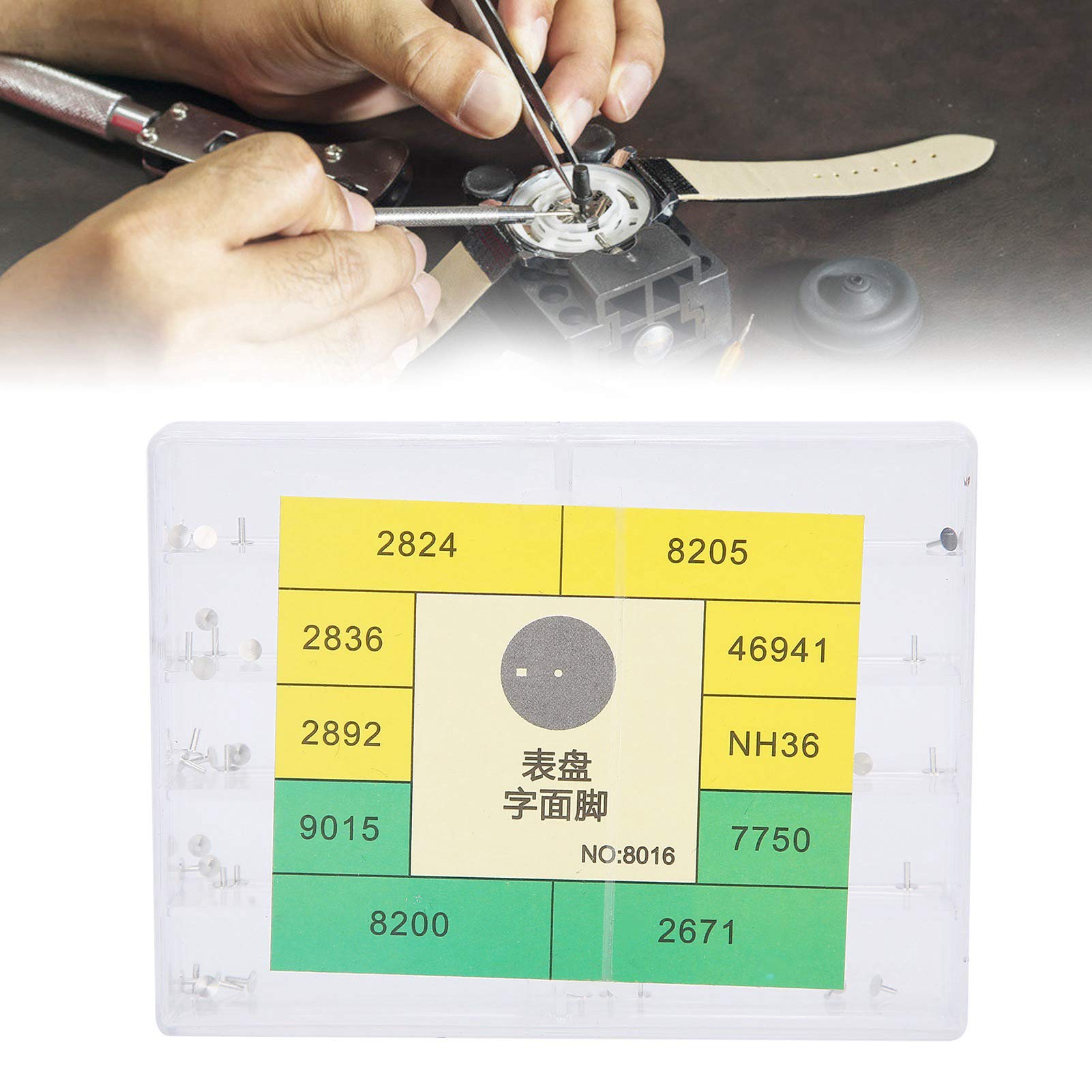 Watch Repairing Dial Feet, Watch Dial Feet Tool Alloy Dial Feets With Plastic Part Wristwatch Repair For Repair Tools & Kits Box For Wristwatch Watchmaker