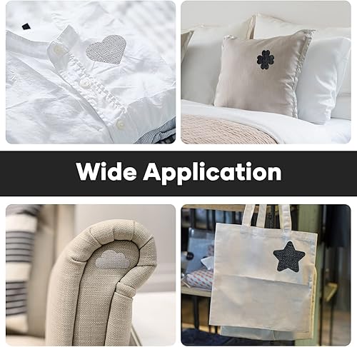 Miniatura 7 de HTVRONT Parches termoadhesivos para reparación de ropa, paquete de 20 parches de reparación de lino negro, duraderos y de alta calidad, parches de