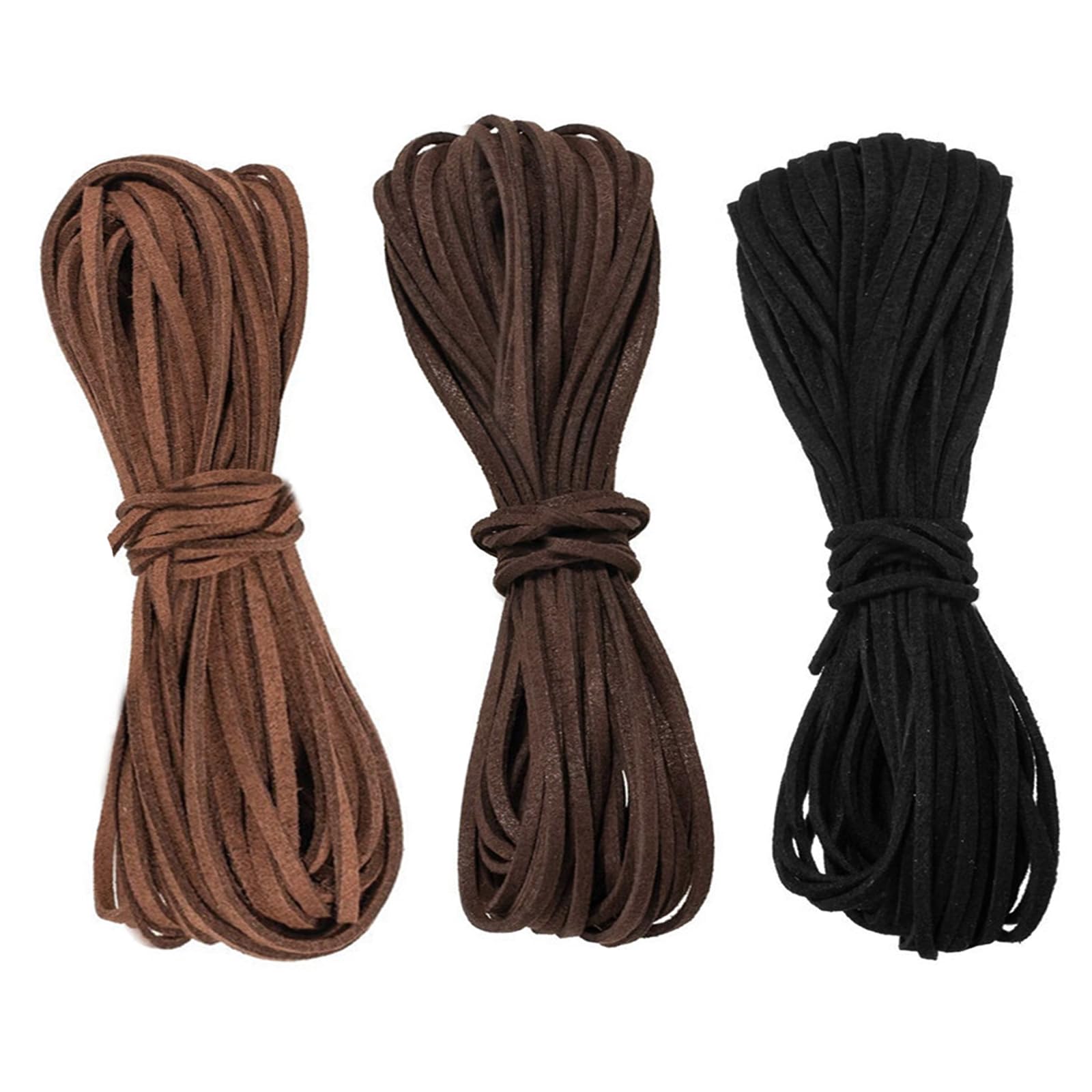 Leather Cord for Jewellery Making, 3mm x 10m Leather Necklace Cord String Strips Flat Leathers Cords Rope for Necklace Craft