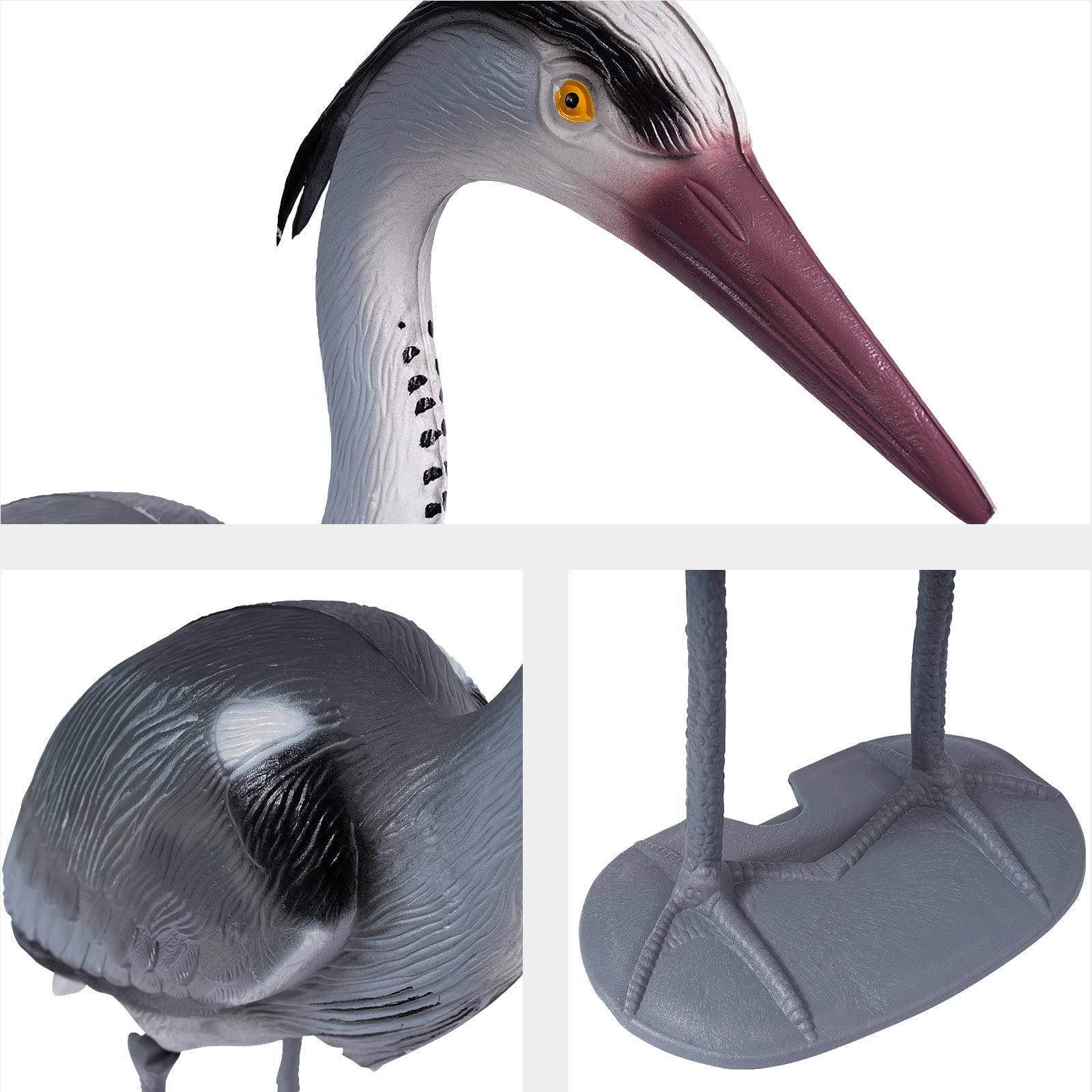 Figurine Héron Décoratif Et Effaroucheur Pour Bassin - 70 Cm - Plastique Résistant Aux Intempéries - 8