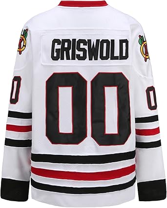 PSOOO Griswold #00 Movie Hockey Jerseys Stitched Letters and Numbers S-L