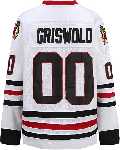 PSOOO Griswold #00 Movie Hockey Jerseys Stitched Letters and Numbers S-XXXL