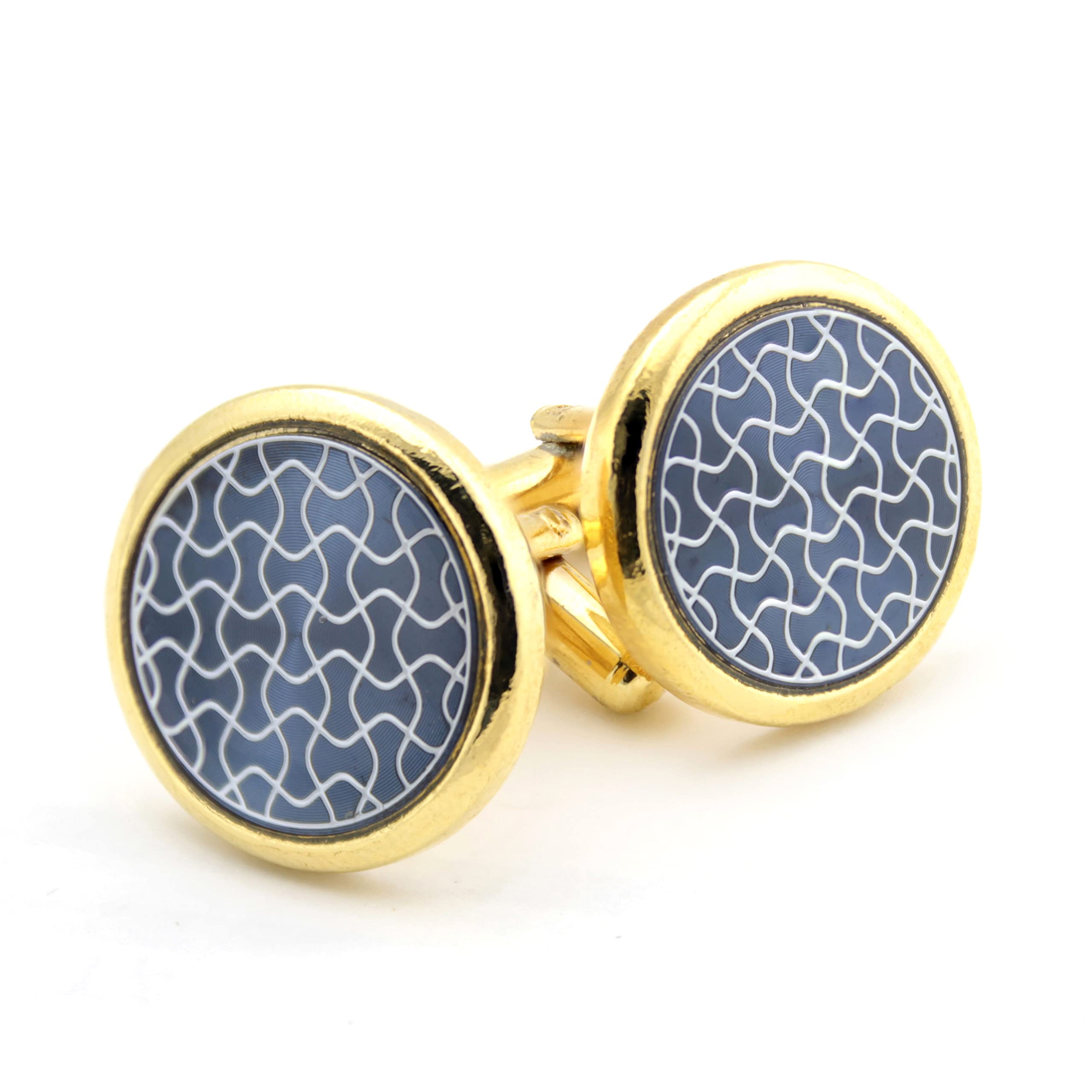 Kavove The Haze Tale Blue & Golden Cufflink For Men (B0B9HXV4PG) Amazon Price History, Amazon Price Tracker