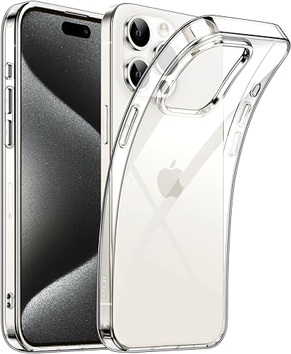 Miniatura 7 de JETech Funda para iPhone 15 Pro de 6.1 pulgadas, TPU suave transparente delgada funda protectora con absorción de golpes, soporte de carga