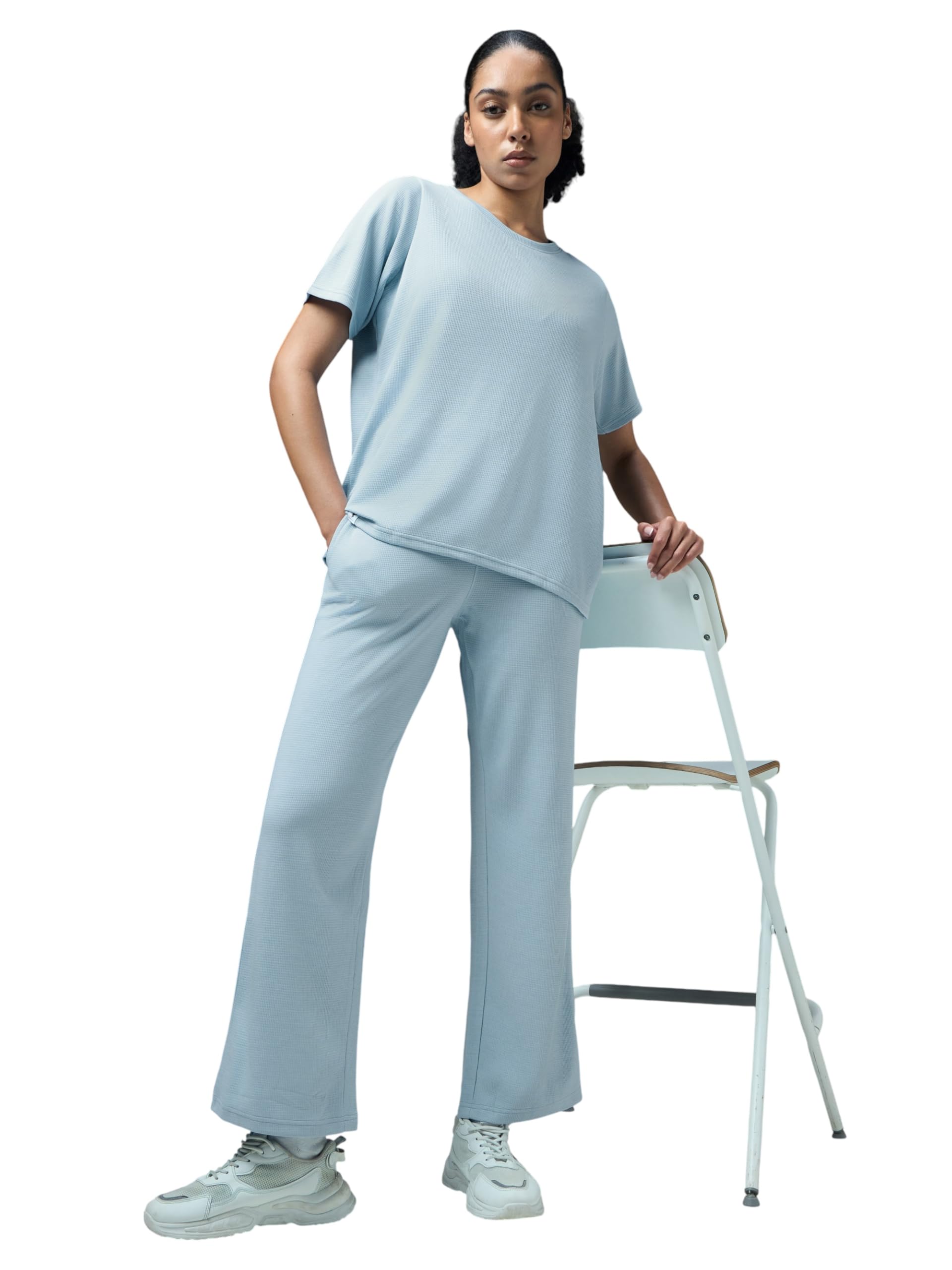 Women's Relaxed Fit Solid Co-Ord Set for Casual Wear, Travel Wear, Lounge Wear-image-37
