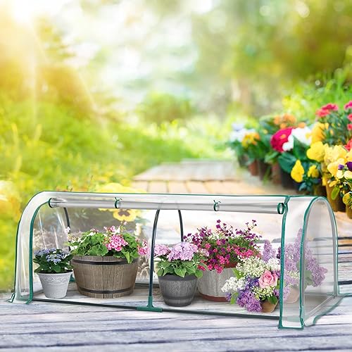 Miniatura 6 de Solution4Patio Garden - Mini invernadero de túnel portátil, Invernadero de jardín, 51 pulgadas de ancho x 23.6 pulgadas de profundidad x 19.7