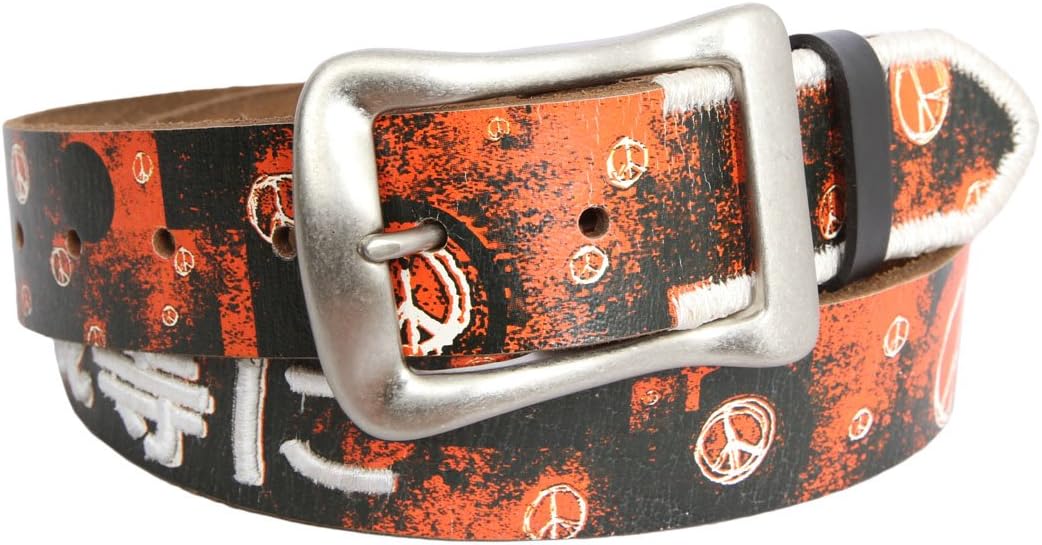 Men's Give Peace Leather Belt