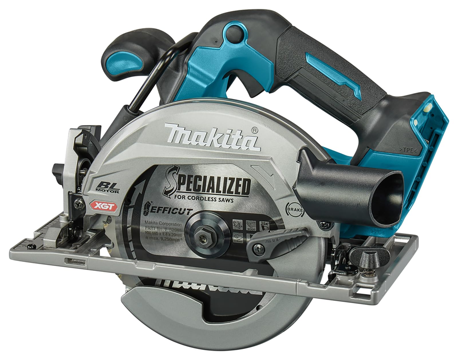 Makita HS012GZ01 40V Max XGT Brushless 165mm Sega circolare fornita in una custodia Makpac - Batterie e caricabatterie non inclusi