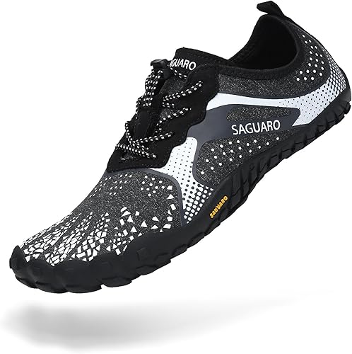 SAGUARO Zapatos Descalzos para Mujeres y Hombres Minimalistas Corredor de Sendero Puntera Ancha Caída Cero Zapato de Entrenamiento Cruzado al Aire