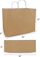 Vista 51 de Qutuus Bolsas de regalo de papel negro con asas, 50 unidades de 8 x 4.5 x 10 pulgadas, bolsa de papel kraft negro con asas a granel para compras