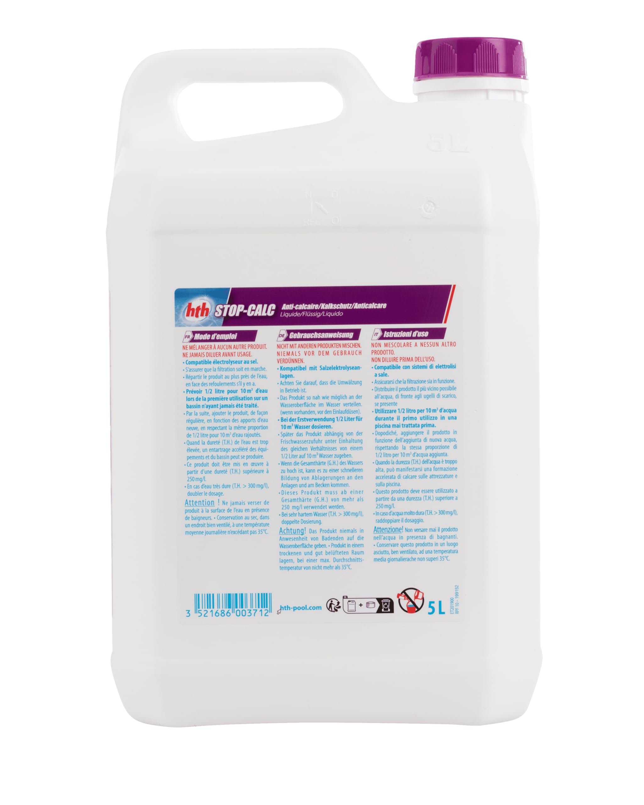 Hth Stop-Calc - Anticalcaire Liquide 5 L