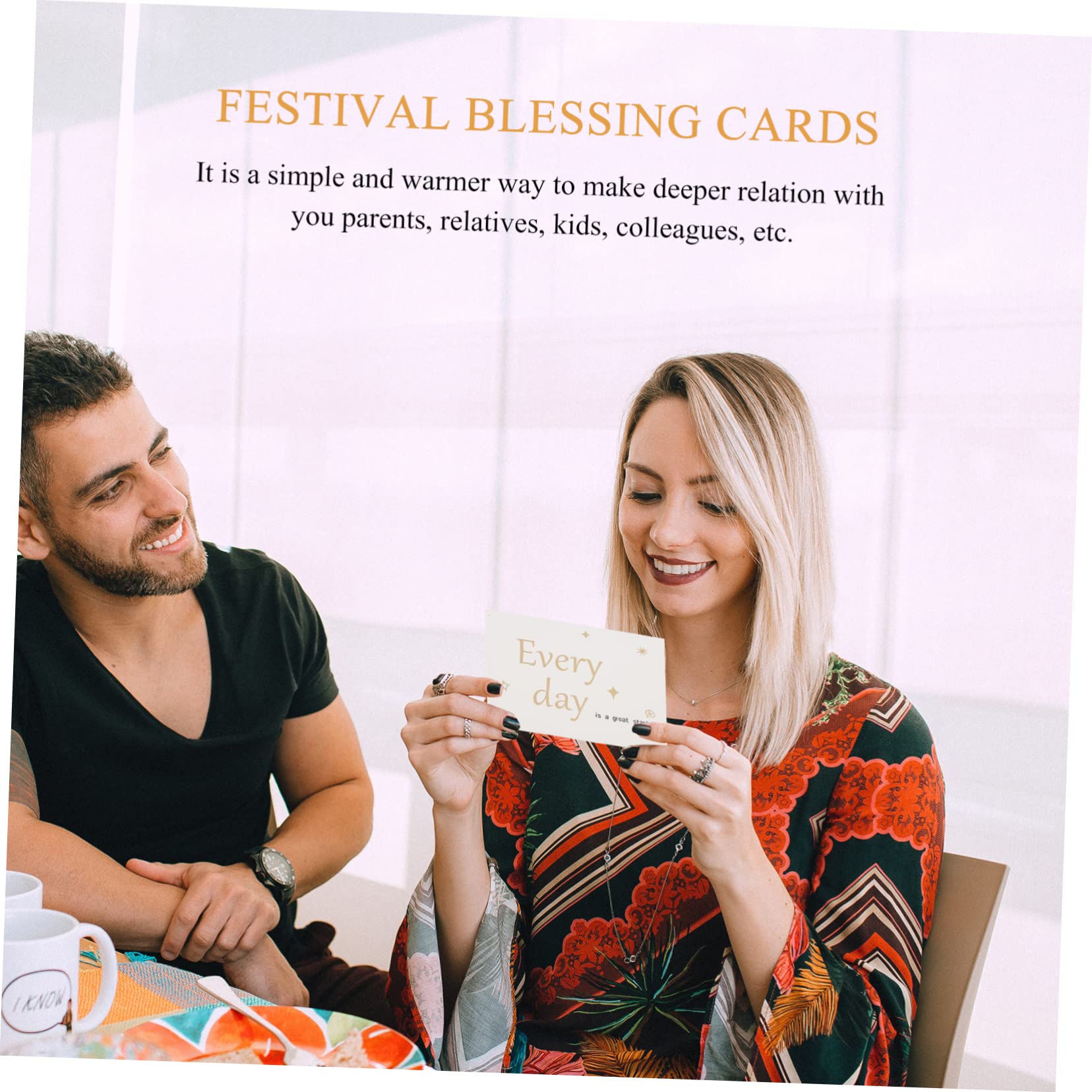 200pièces Cartes De Vœux Festives Cartes De Bénédiction Pour Anniversaires Thanksgiving Et Autres Célébrations Avec Fleurs