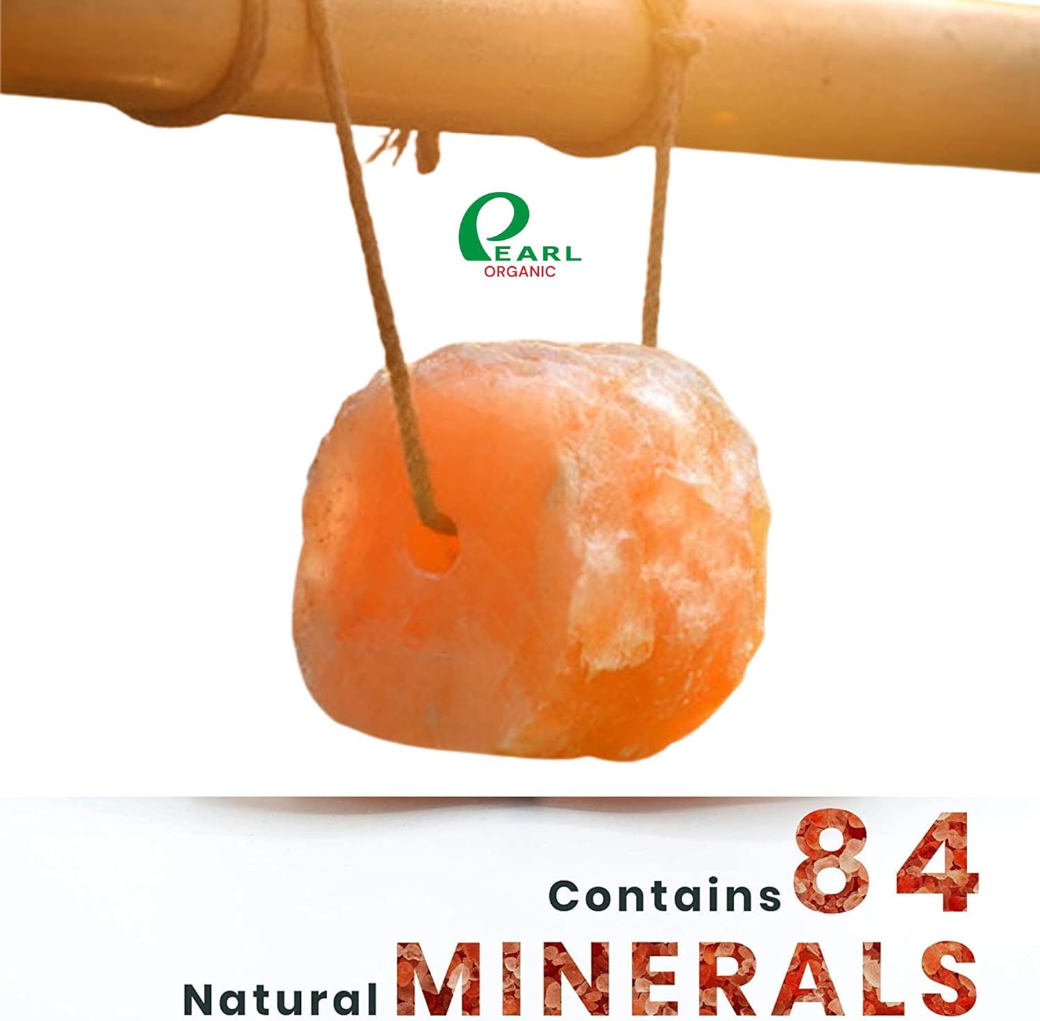 Pearl Organic New 8 lbs Animal Himalayan Pink Salt Lick on Rope for Horses, Deer,Rabbits, Cows and Other Livestock | Lick Salt for Deer | Digestive Aid for Animals | Horse Treats (8 Pound) : Pet Supplies
