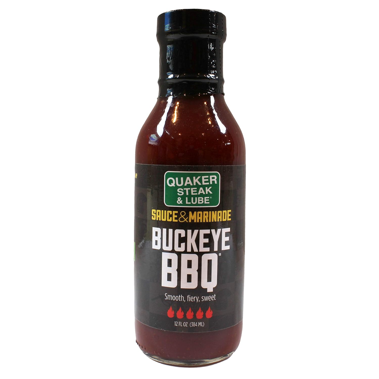 Quaker Steak and Lube Buckeye Barbecue Wing Sauce 12 Ounce Glass Bottle of Quaker