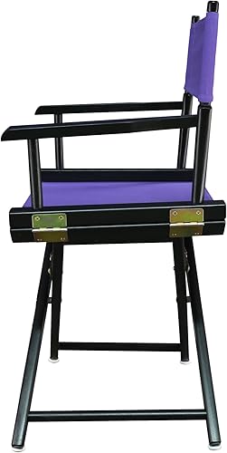 Miniatura 4 de Casual Home 200-02021-41 - Silla de director de 18 in, marco negro, con lona color morado, altura clásica