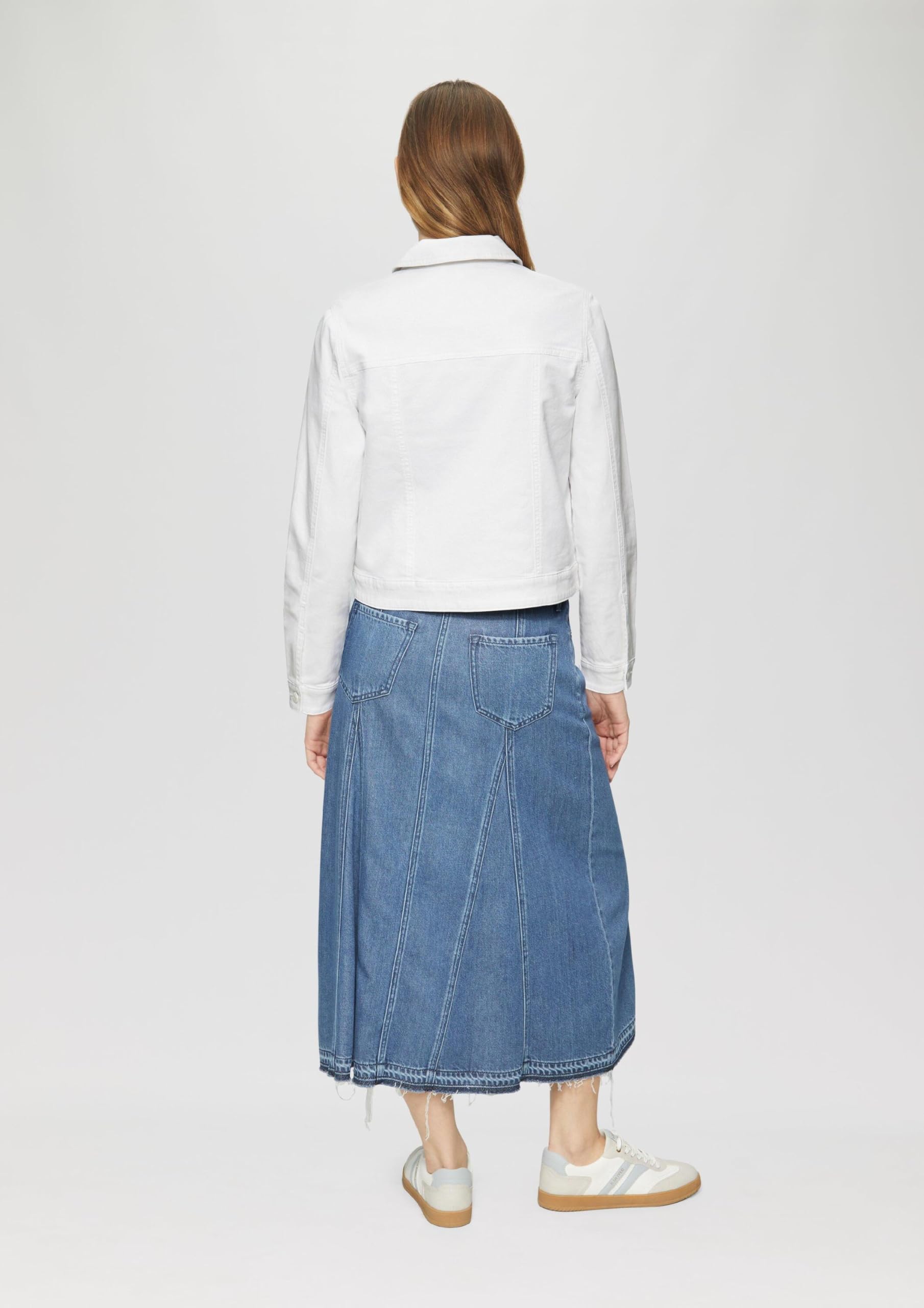 s.Oliver Elastische Jeansjacke mit seitlichen Eingrifftaschen
