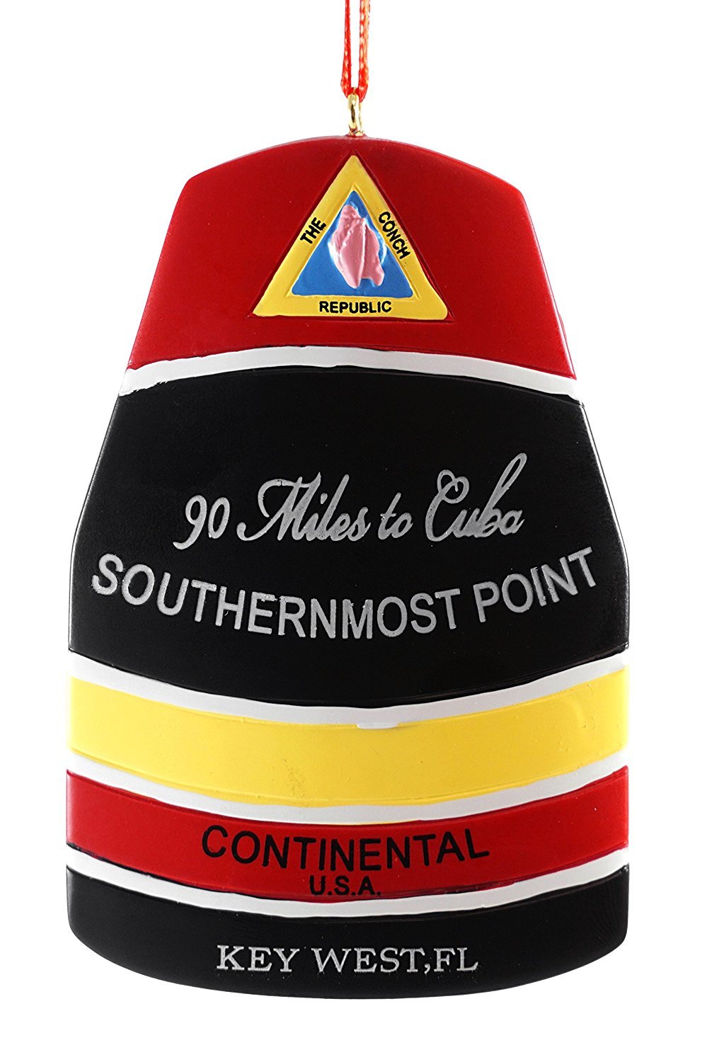 Rudolph and Me Key West Southernmost Point 90 Miles to Cuba Hanging Christmas Ornament