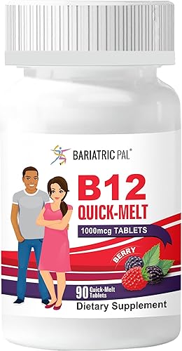 Miniatura 3 de BariatricPal 1,000 mcg B12 sin azúcar Quick Melts (90 unidades) - Naranja