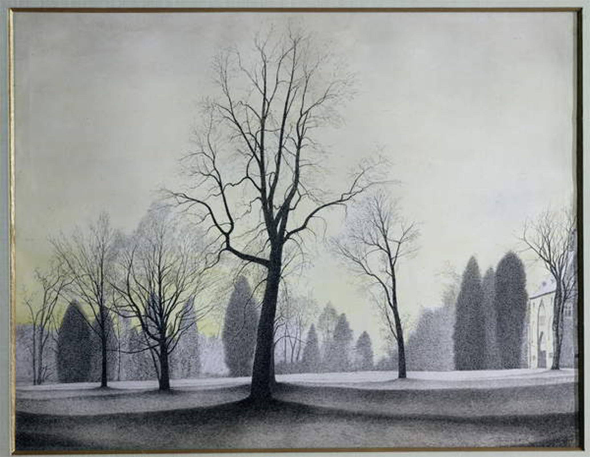 PSVDCTOO Vintage Canvas Prints Mural Artwork the Park Trees by Leon Spilliaert Classic Pictures for Office Decor 60x90cm