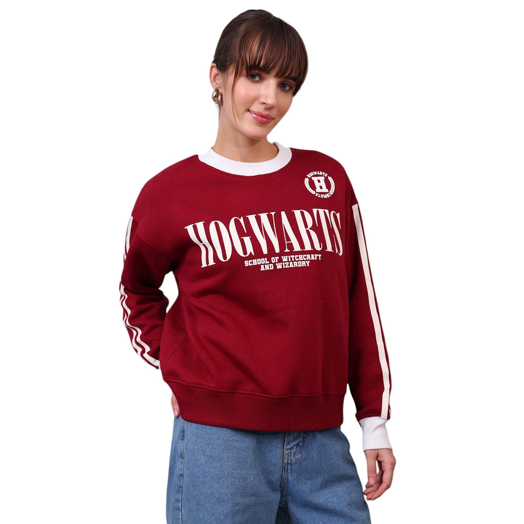Free Authority Official Harry Potter Printed Regular Fit Sweatshirt for Women-picture-54