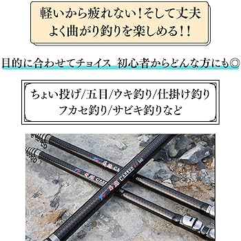 カーボンロッド磯竿 15-50 楽天市場】釣り 磯竿 ズームロッド ズームタイプ 2号 450/540 磯