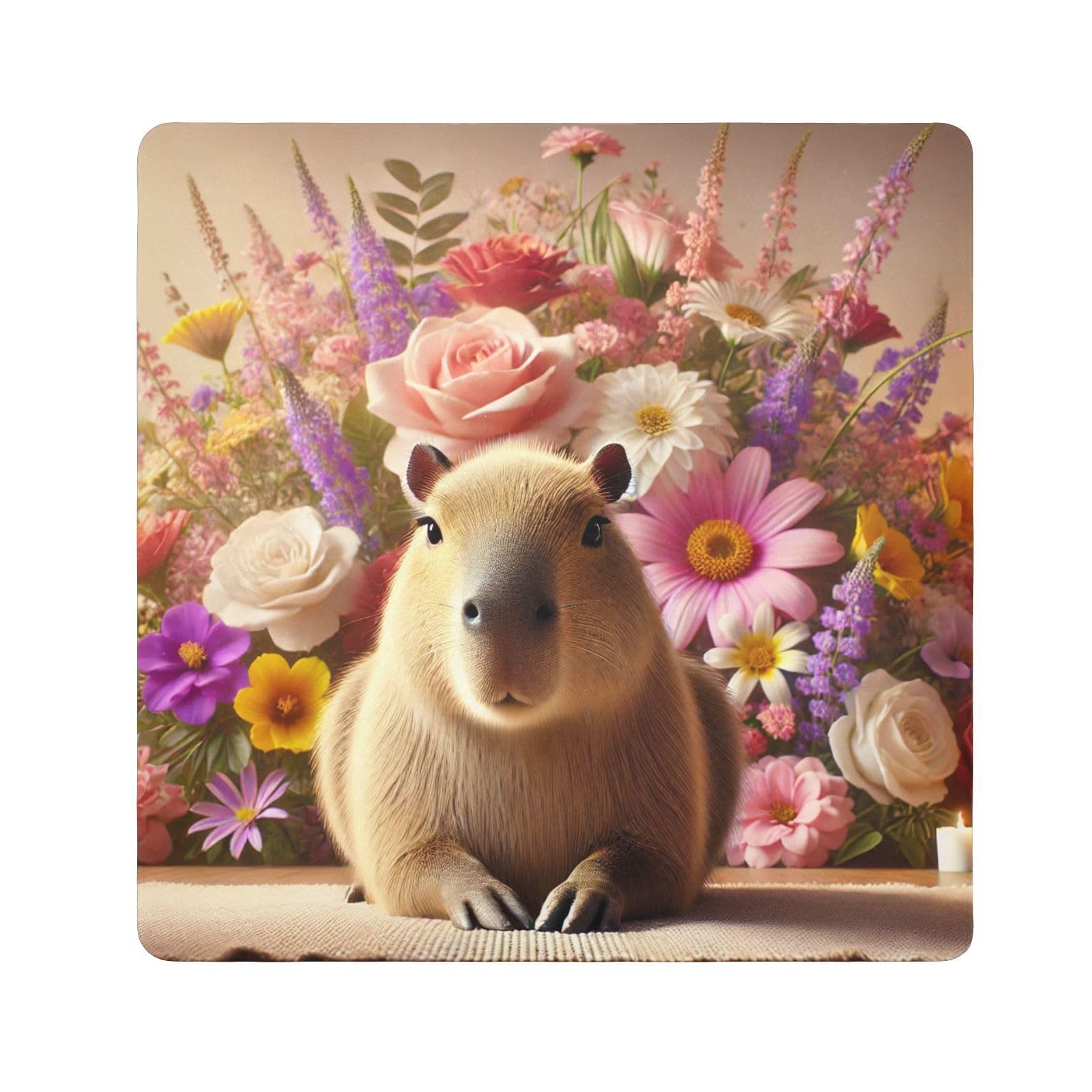 Joko Ivery Capybara Flowers Self-adhesive Cloth 17.7