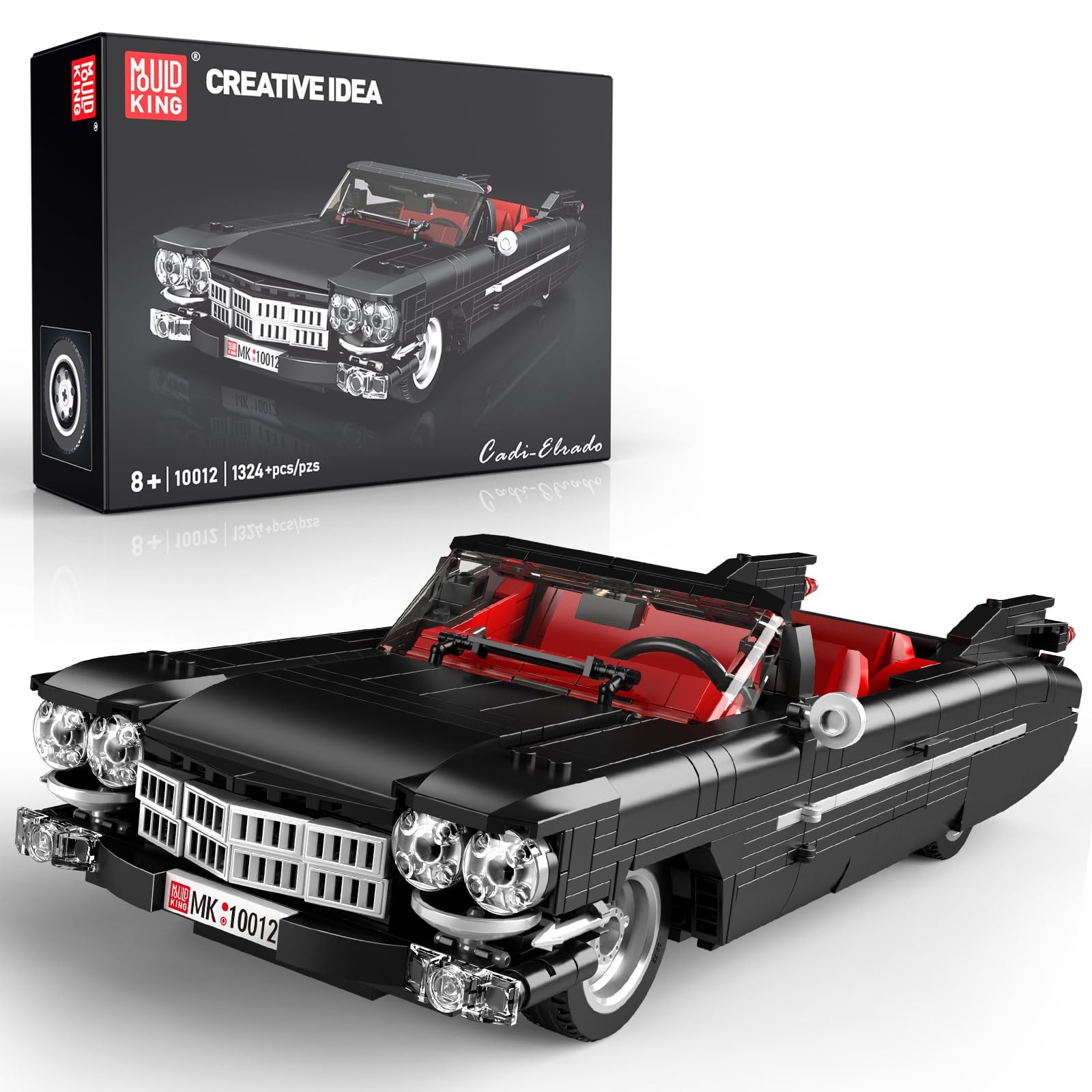 Mould King 10012S Sports Car Building Sets, 1324+ Pcs MOC Speed Champion Racing Car, Classic Vintage Convertible Model for Adults & Teens 14+ — image 1