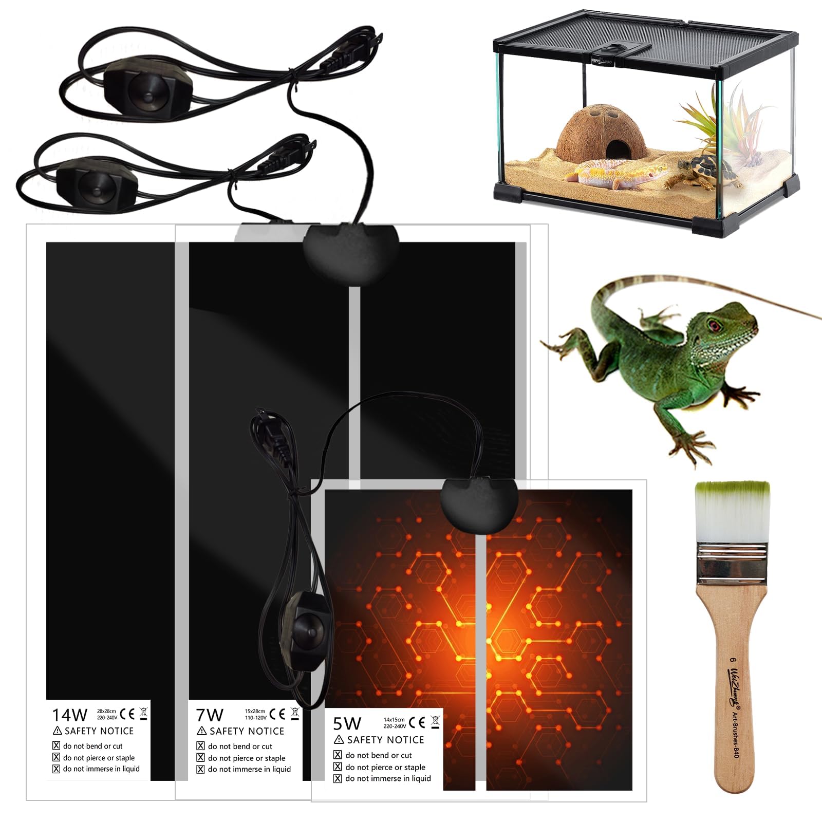 Tapis Chauffant Reptiles avec Thermostat pour Tortue