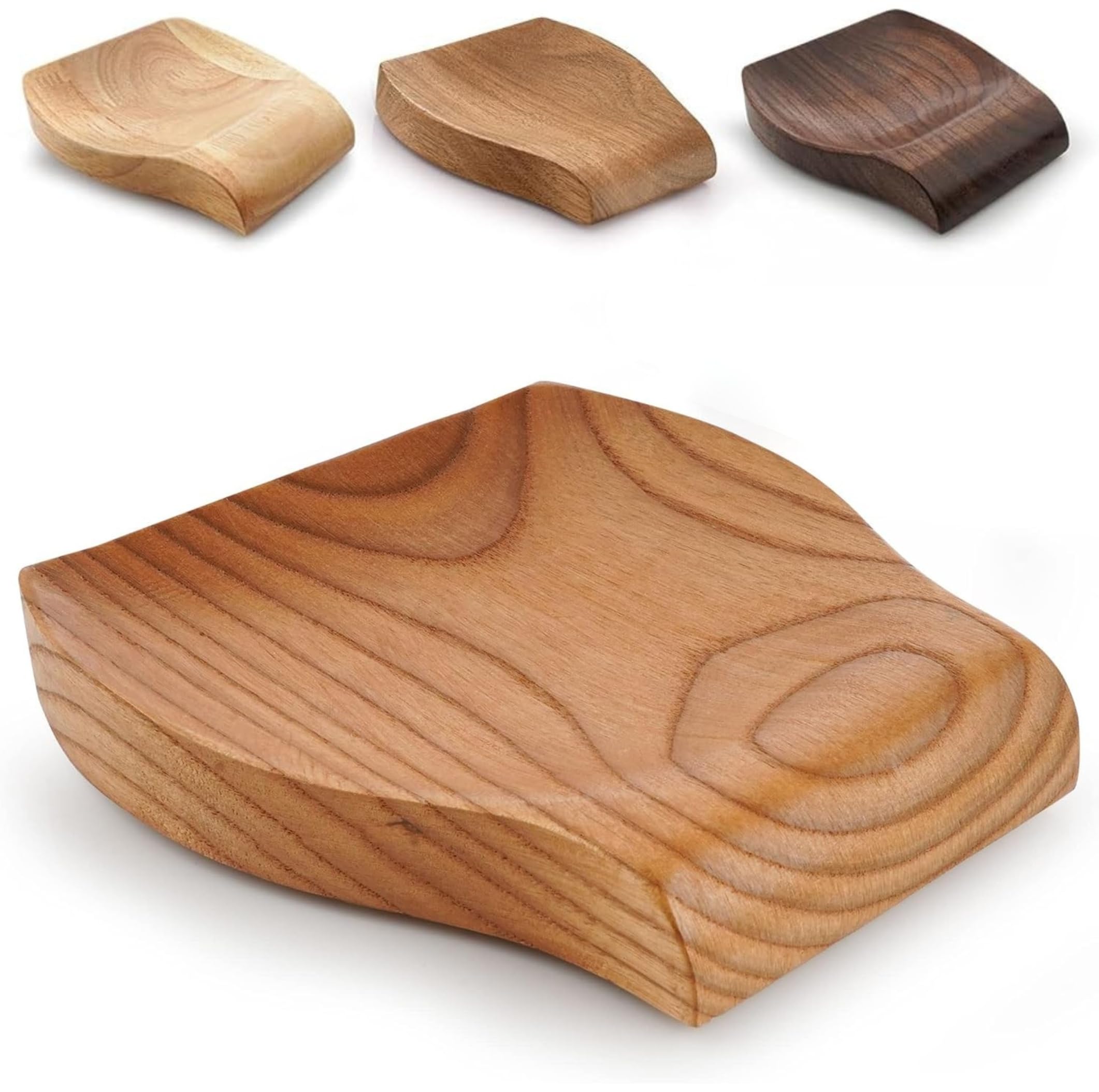 Zulay Kitchen Wooden Spoon Rest for Stove Top Compact 4.5" Artisanal Non-Slip Spatula Holder for Stovetop & Counter Heat-Resistant Utensil Rest for Spoons, Rustic Farmhouse Kitchen Essential, Ashwood