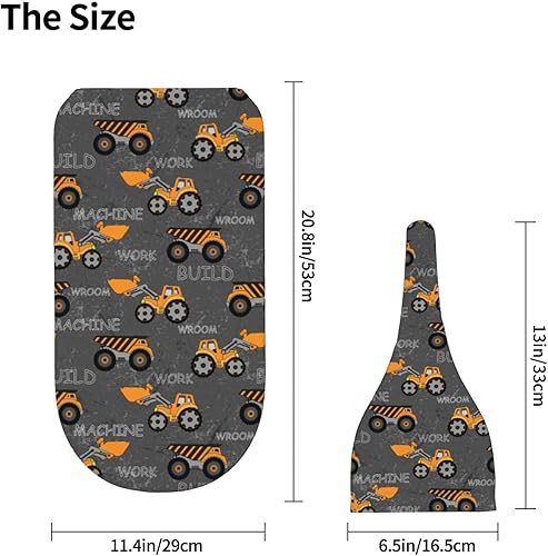 Miniatura 5 de Kids Construction Machines - Manta para envolver recién nacidos, con juego de gorro, saco de dormir suave para bebé, elástico y ajustable, mantas de