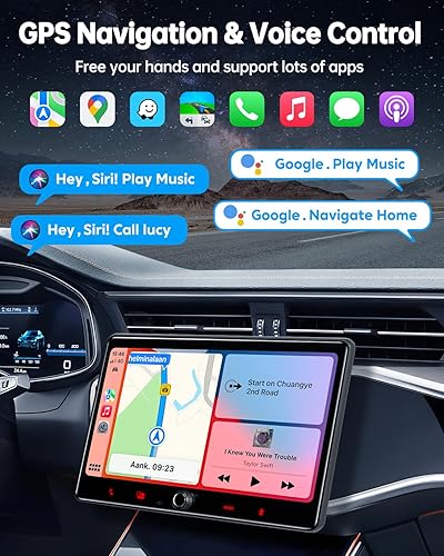 Miniatura 10 de PLZ Radio estéreo inalámbrica de doble DIN para automóvil Apple, Bluetooth 5.3, receptores de audio, pantalla táctil automática Carplay Android de 7