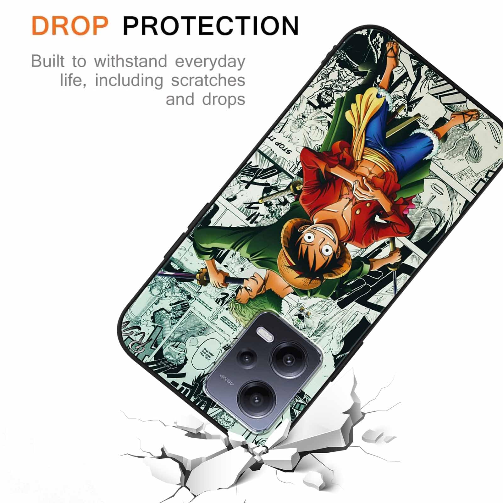 2 Pièces Coque Pour Xiaomi Redmi 12 6.79", Cartoon Étui Avec