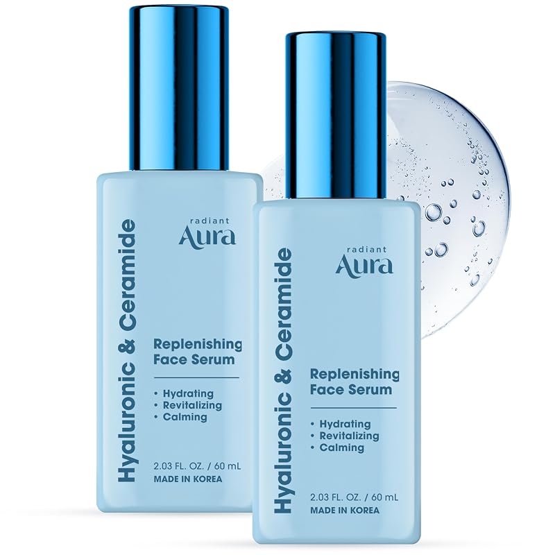 Sérum facial com ceramidas e ácido hialurônico Radiant Aura — Pacote com 2