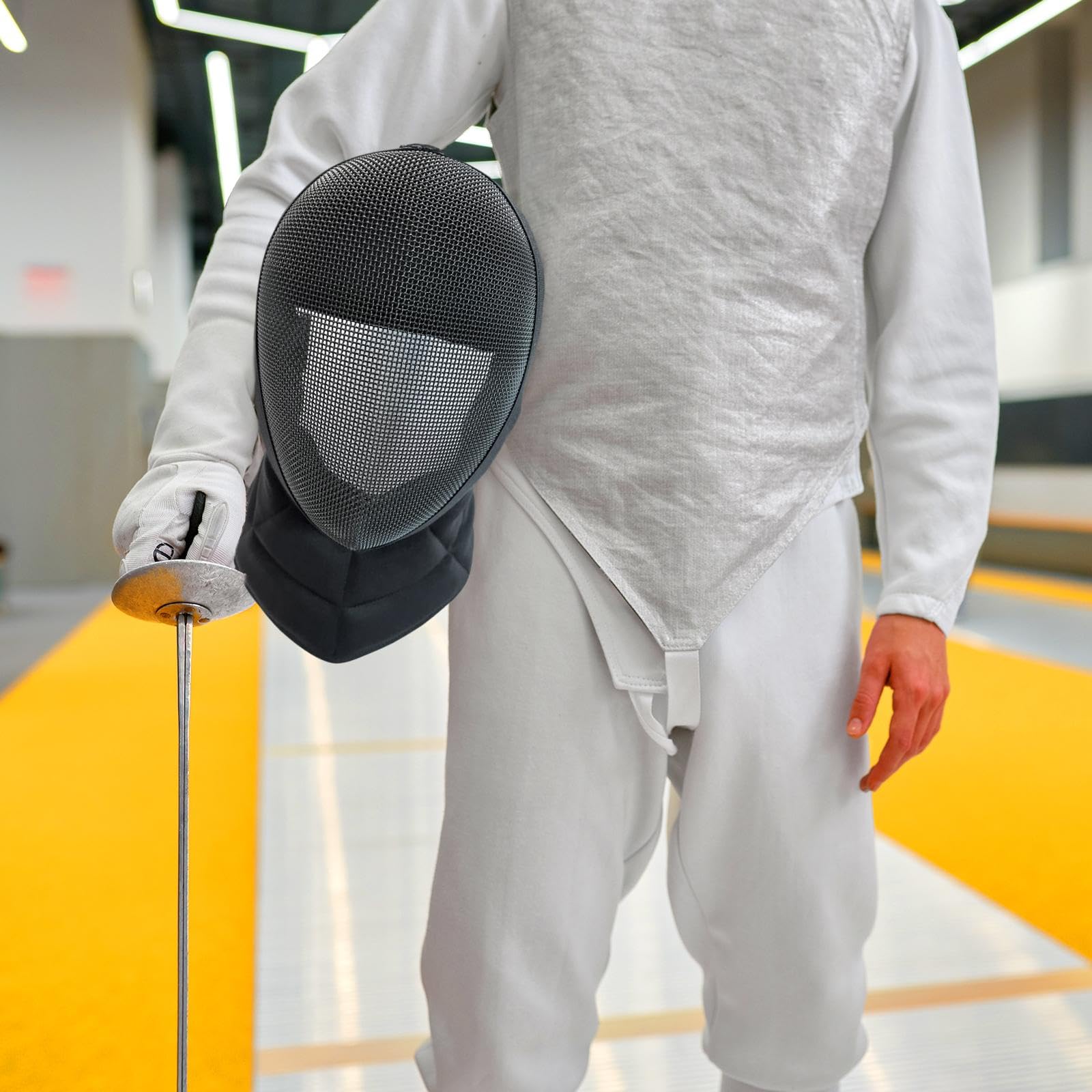 Masque de clôture, protection du visage de clôture, masque anti-piqûre professionnel, casque de clôture pour équipement de sport