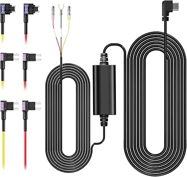BOTSLAB Type C Hardwire Kit with Fuse Tap, Exclusive for BOTSLAB Dash Cam G980H / G980H Pro / G980H Multi-Channel, Supports Parking Mode, Includes Double-3 Fuses Tap
