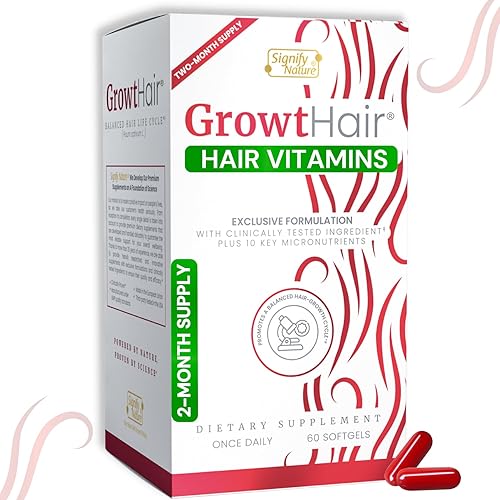 GrowtHair Vitaminas para el crecimiento del cabello suministro de 60 días crecimiento del cabello para mujeres y hombres fórmula exclusiva Anagain