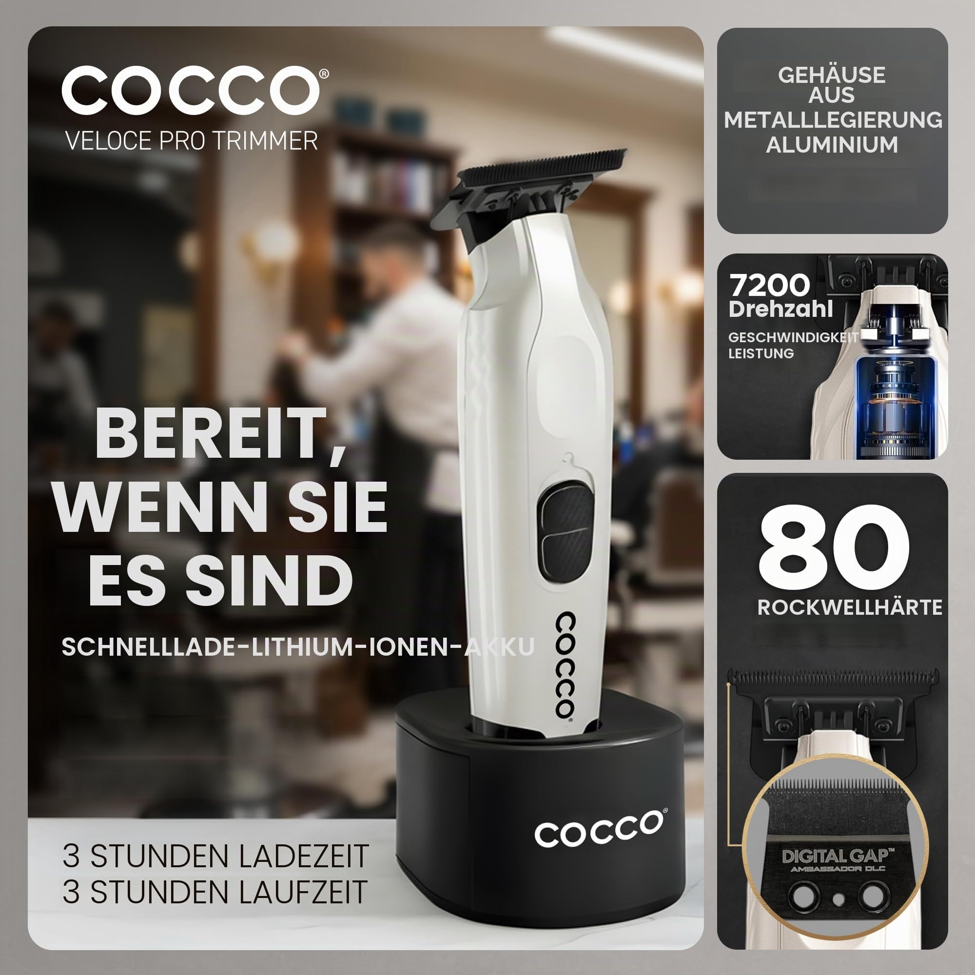 Cocco Veloce Pro Trimmer Pearl White - Trimmer
