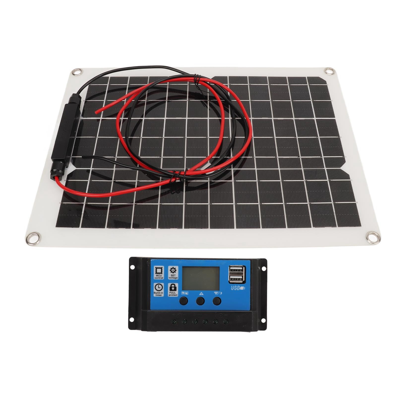 Zestaw Paneli Słonecznych 300W Wysokowydajny Panel Słoneczny i Kontroler ładowarki Słonecznej IP67 Wodoodporny do Kampera RV
