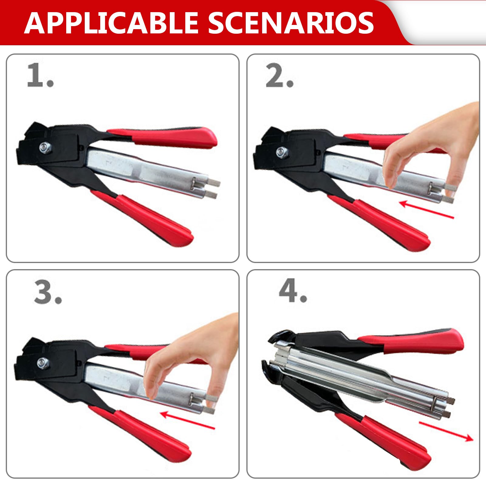 Set di pinze per anelli Hog Ring, pinze automatiche per recinzioni con 500 anelli Hog, clipper per salsicce, pinze per anelli di sicurezza per gabbie per animali domestici, recinzioni per animali