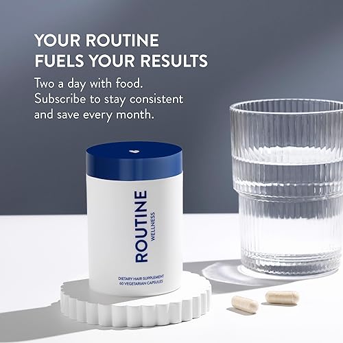 Miniatura 8 de Suplemento avanzado para el crecimiento del cabello de Routine Wellness - Vitaminas para hacer crecer un cabello más grueso, abundante y con