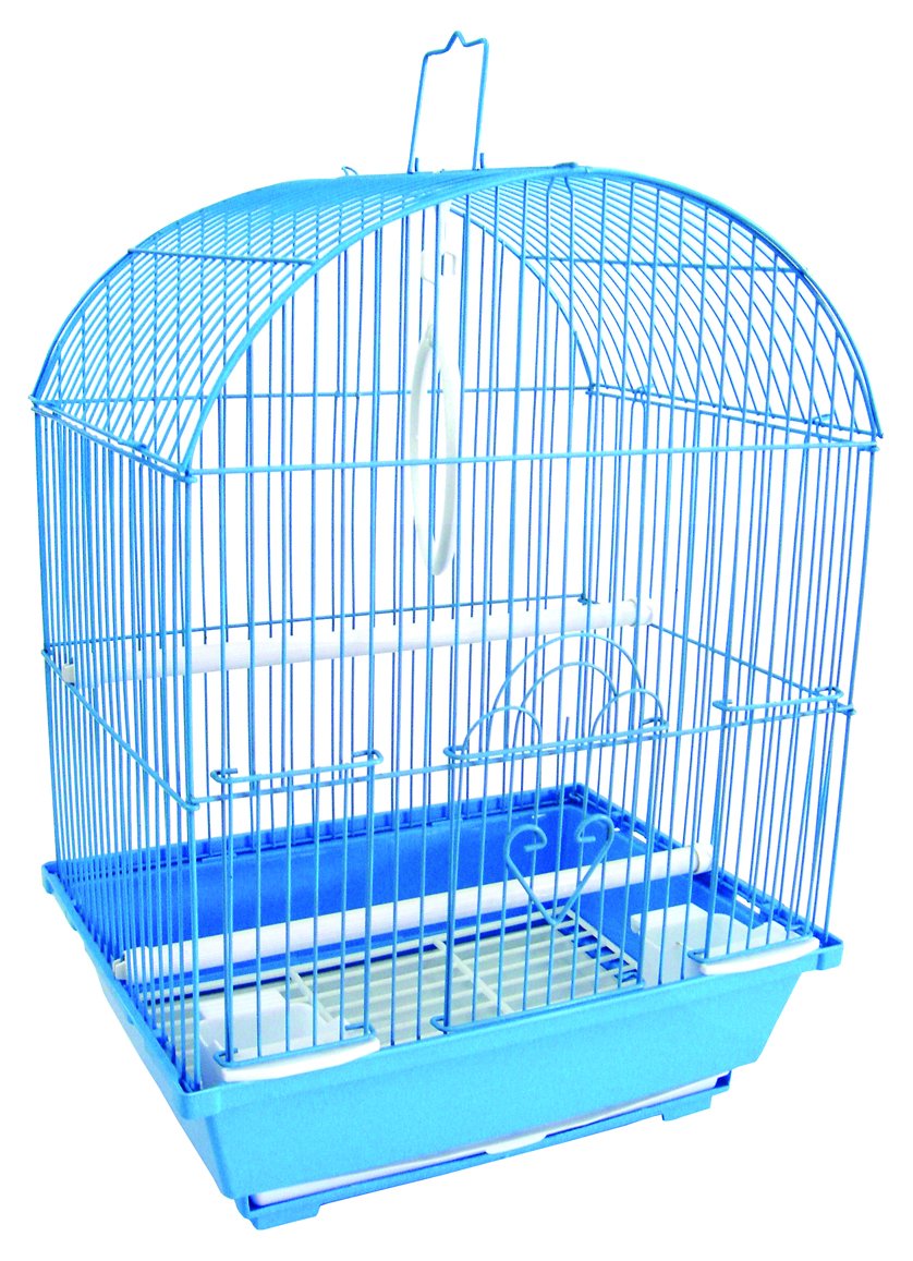 YML A1104BLU Round Top Style Small Parakeet Cage, 11 x 9 x 16