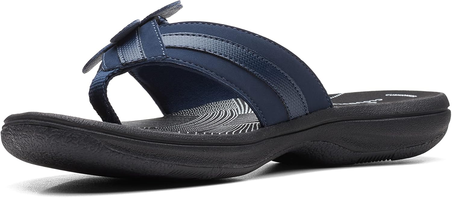 Clarks - Womens Brinkley Flora Shoes, Color Navy/Black, Size: 11 M US - Image 4